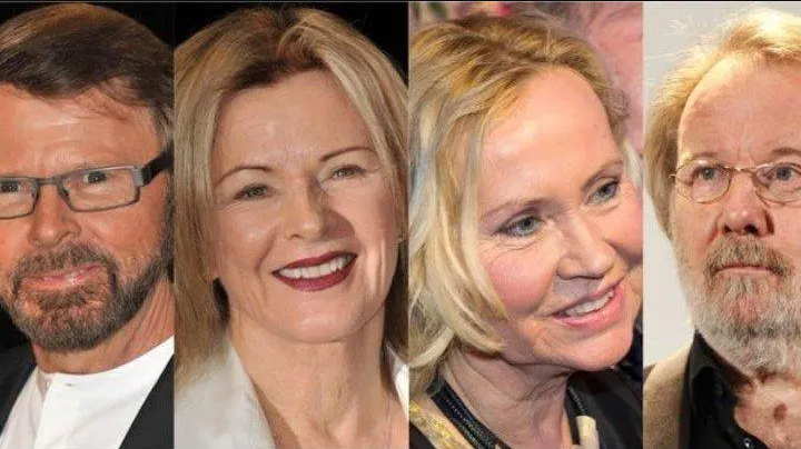  Los 4 integrantes de ABBA años atrás 